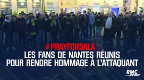 #PrayForSala : Les fans de Nantes réunis pour rendre hommage à l'attaquant disparu