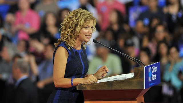 La présidente du parti démocrate Debbie Wasserman Schultz le 23 juillet dernier en Floride.