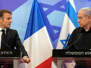 Emmanuel Macron et Benjamin Netanyahu à Jérusaleme le 24 octobre 2023. (Photo d'archive)