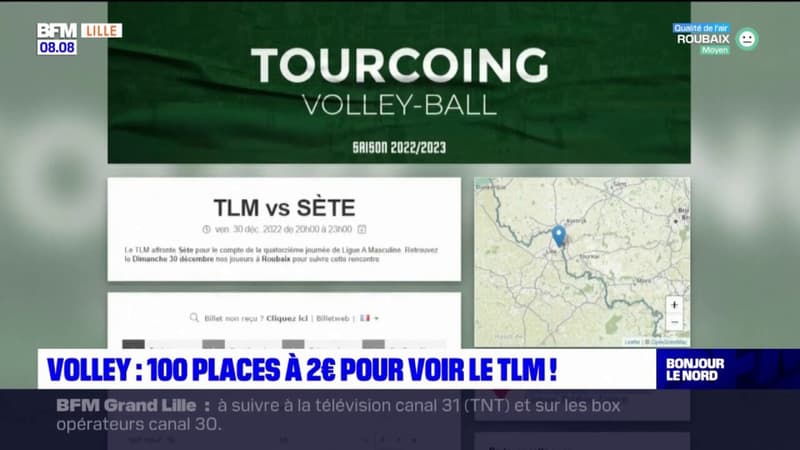 Volley: 100 places en vente à 2€ pour voir le Tourcoing Lille Métropole