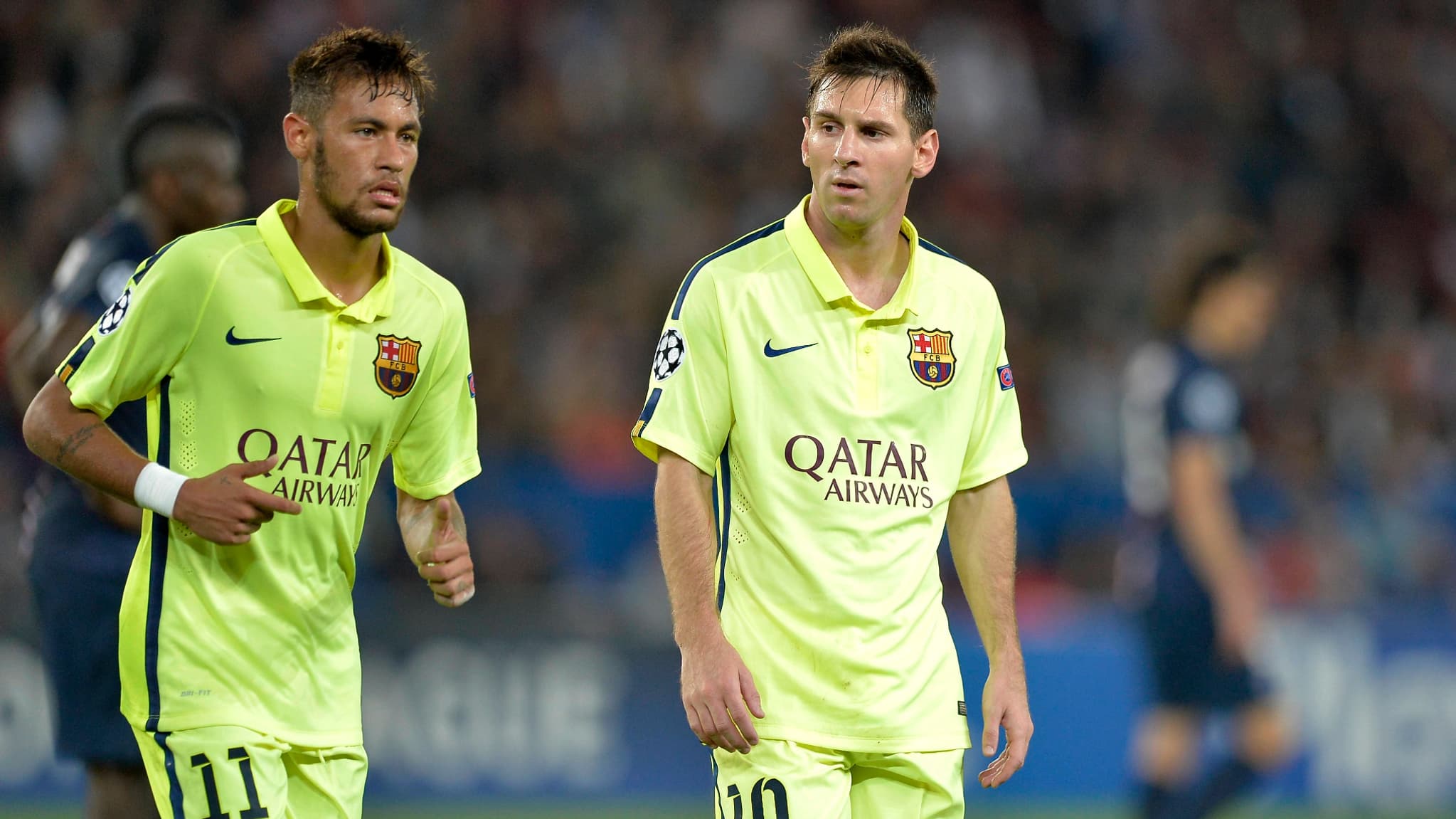 Neymar et Messi en septembre 2014 avec Barcelone Neymar et Messi en septembre 2014 avec Barcelone
