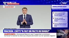 Nouveau "Front populaire": Emmanuel Macron affirme que Léon Blum "doit se retourner dans sa tombe"