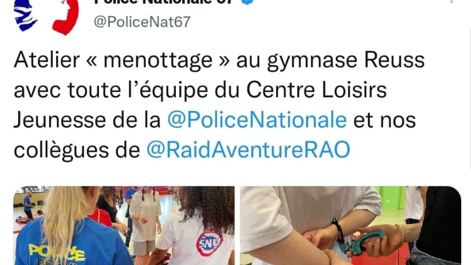 L'atelier "menottage" de la police a fait réagir L'atelier "menottage" de la police a fait réagir