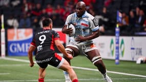 Jordan Joseph lors du match de Top 14 entre le Racing 92 et le LOU, 4 novembre 2023