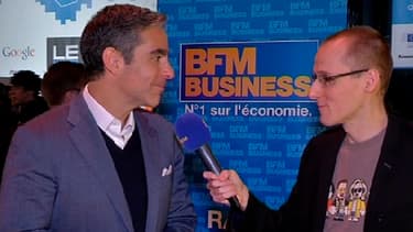 David Marcus, patron de Paypal, avec Anthony Morel au salon Le Web'13.