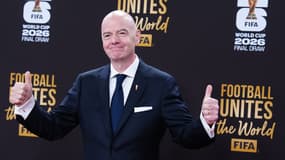 Gianni Infantino, président de la FIFA, avant le tirage au sort de la Coupe du monde 2026