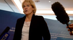 Nadine Morano à un forum parlementaire sur la sécurité internationale à Moscou.