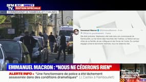 "Nous ne céderons rien": Emmanuel Macron réagit à l'attaque meurtrière contre une fonctionnaire de police à Rambouillet dans un tweet
