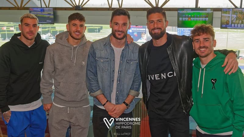 Les Bleus en visite sur l'hippodrome de Vincennes