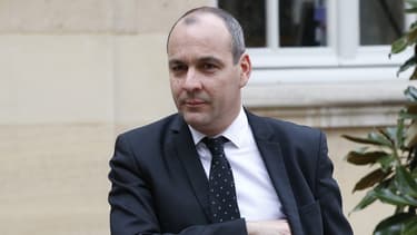 Laurent Berger, le secrétaire général de la CFDT, arrive à l'hôtel de Matignon, en mars 2016.