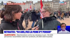 Manifestation à Lyon : "64 ans, pas la peine d'y penser" pour Nathalie, ouvrière dans l'Ain