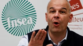 Le président du syndicat agricole FNSEA, Arnaud Rousseau, à Paris, le 13 février 2024