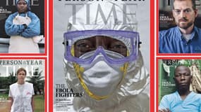 Les différentes unes du magazine Time cette semaine rendent hommage aux "combattants d'Ebola".
