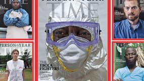 Les différentes unes du magazine Time cette semaine rendent hommage aux "combattants d'Ebola".