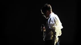 Le chanteur belge Stromae sur scène lors du festival Coachella à Indio (Californie, États-Unis), le 16 avril 2022.