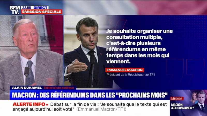 Emmanuel Macron souhaite plusieurs référendums 