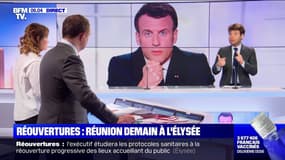 Emmanuel Macron envisage de prendre la parole d'ici la fin du mois pour détailler le calendrier des réouvertures