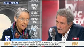 Elisabeth Borne face à Jean-Jacques Bourdin en direct