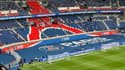 Le bas de la tribune Auteuil avant PSG-Troyes