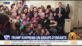 Donald Trump surprend un groupe d'enfants à la Maison Blanche - 08/03