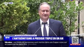  "Nous voyons l’antisémitisme partout":Doug Emhoff, le mari de Kamala Harris, qui est juif, était présent à la cérémonie commémorant les victimes de l'attentat de la rue des Rosiers