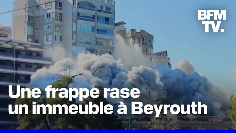 L'image impressionnante d'une frappe israélienne sur un bâtiment au sud de Beyrouth