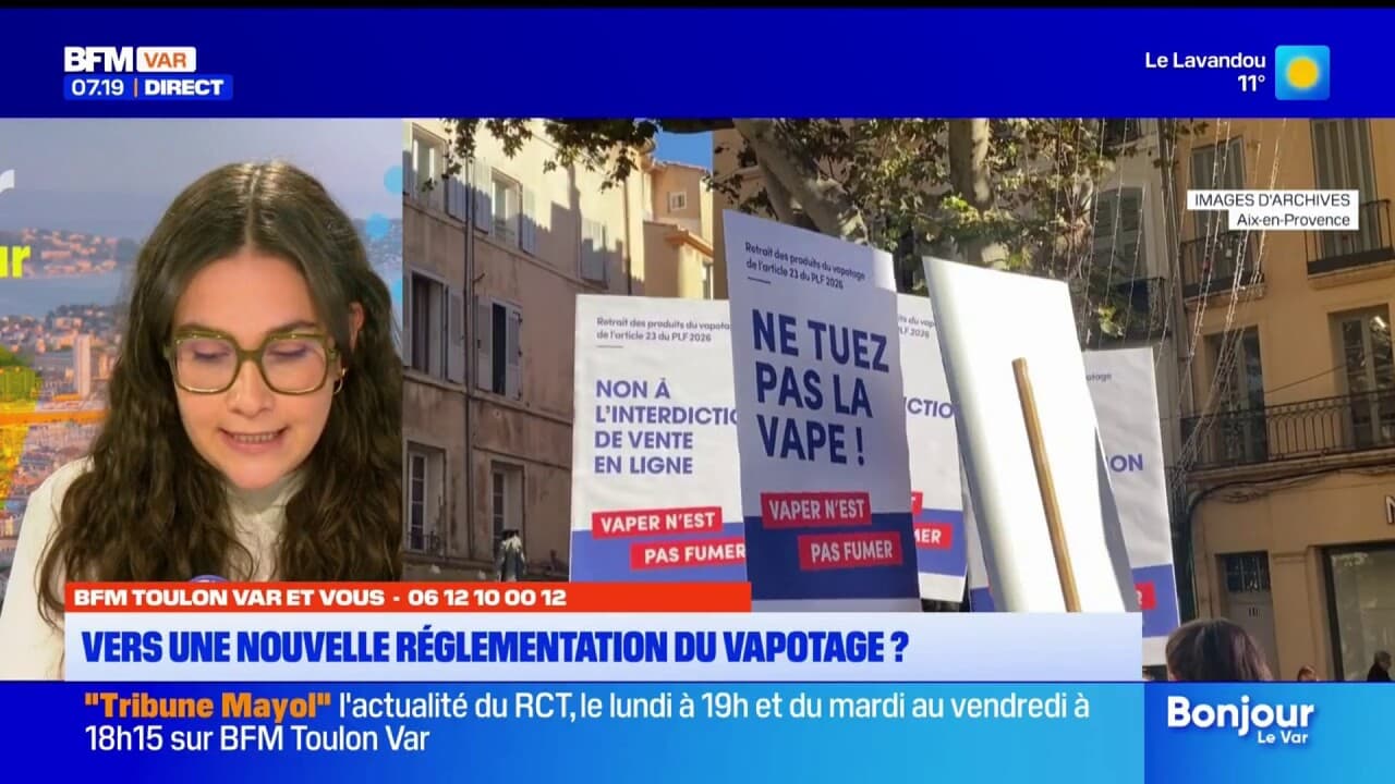 BFM Var et vous: taxe, agrément... Vers une nouvelle réglementation du  vapotage?