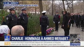 Emmanuel Macron rend hommage à Ahmed Merabet, le policier tué après l'attaque contre Charlie Hebdo