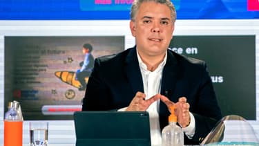 Le président colombien Ivan Duque, lors d'un discours à la télévision le 3 mai 2020