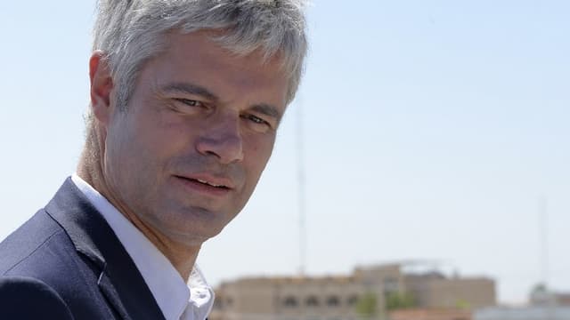 Laurent Wauquiez en visite dans une école de Qaraqosh, dans le Nord de l'Irak le 6 juin 2018