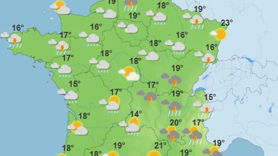 Météo du lundi 12 mai 2025 après-midi, selon Météo-France Météo du lundi 12 mai 2025 après-midi, selon Météo-France