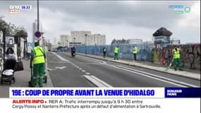 Paris: le 19e arrondissement nettoyé avant la venue d'Hidalgo