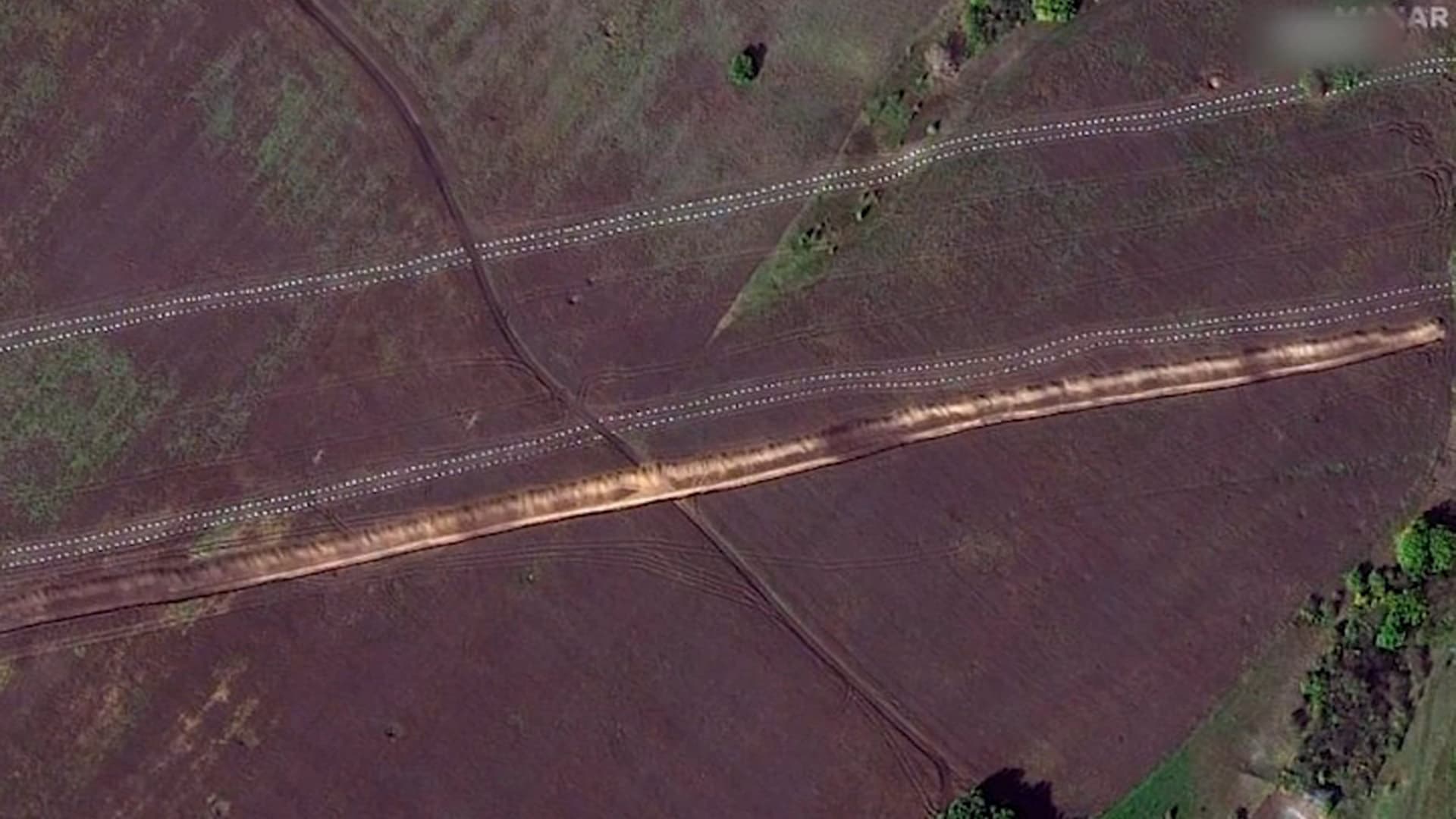 La ligne construite par Wagner vue du ciel. La ligne construite par Wagner vue du ciel.