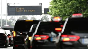Manifestation de taxis à Saint-Denis, en Seine-Saint-Denis, le 21 mai 2025. Photo d'illustration
