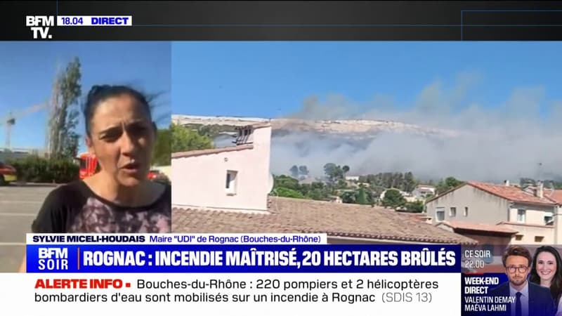 Incendie maîtrisé à Rognac: Je continue d'appeler à la prudence des habitants, affirme la maire Sylvie Miceli-Houdais (UDI)