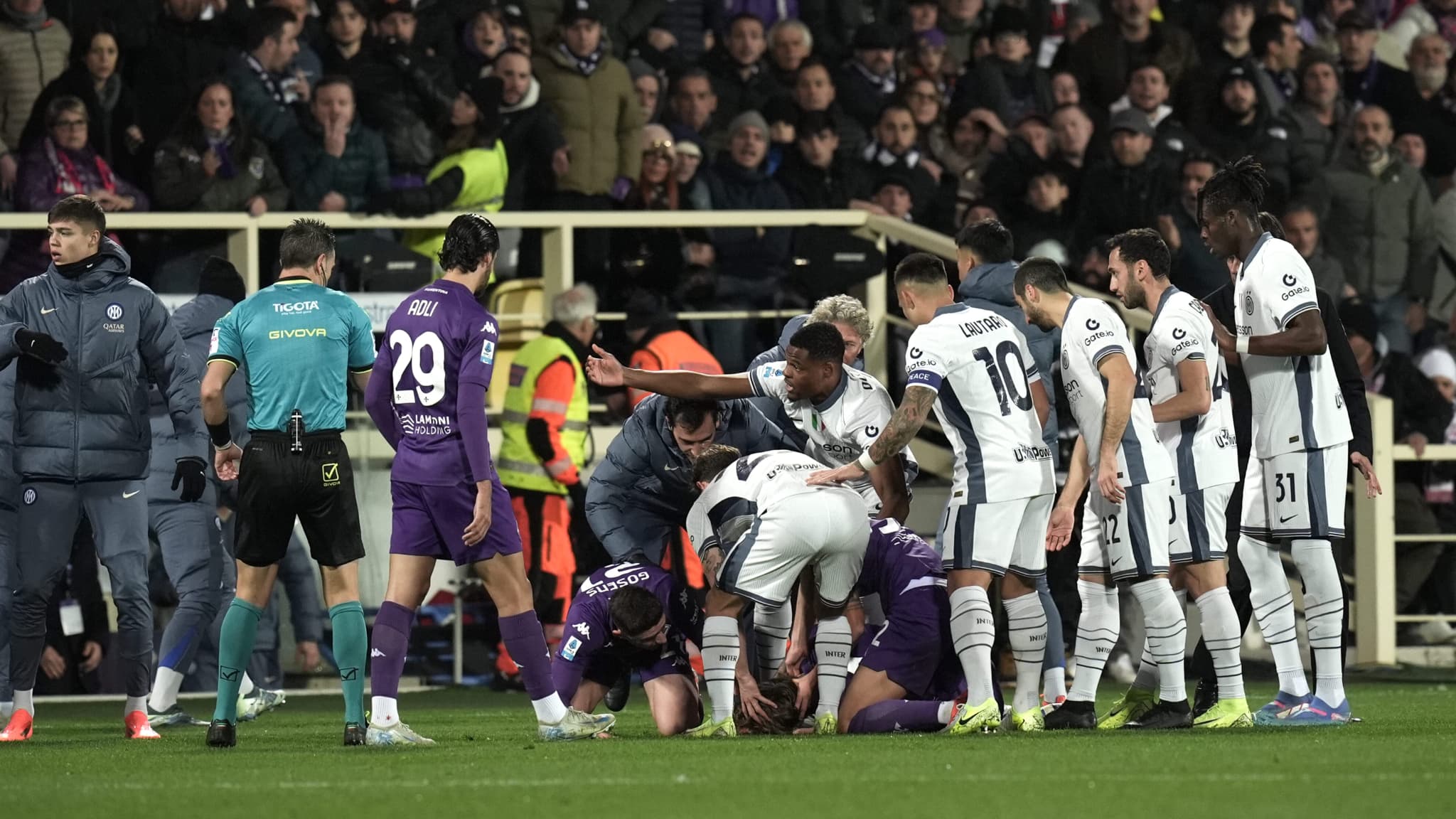 Le malaise d'Edoardo Bove Fiorentina-Inter, le 1er décembre 2024 en Serie A