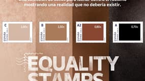 Les différents timbres mis en vente en Espagne 