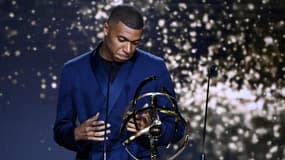 Kylian Mbappé lors des trophées UNFP le 15 mai 2022