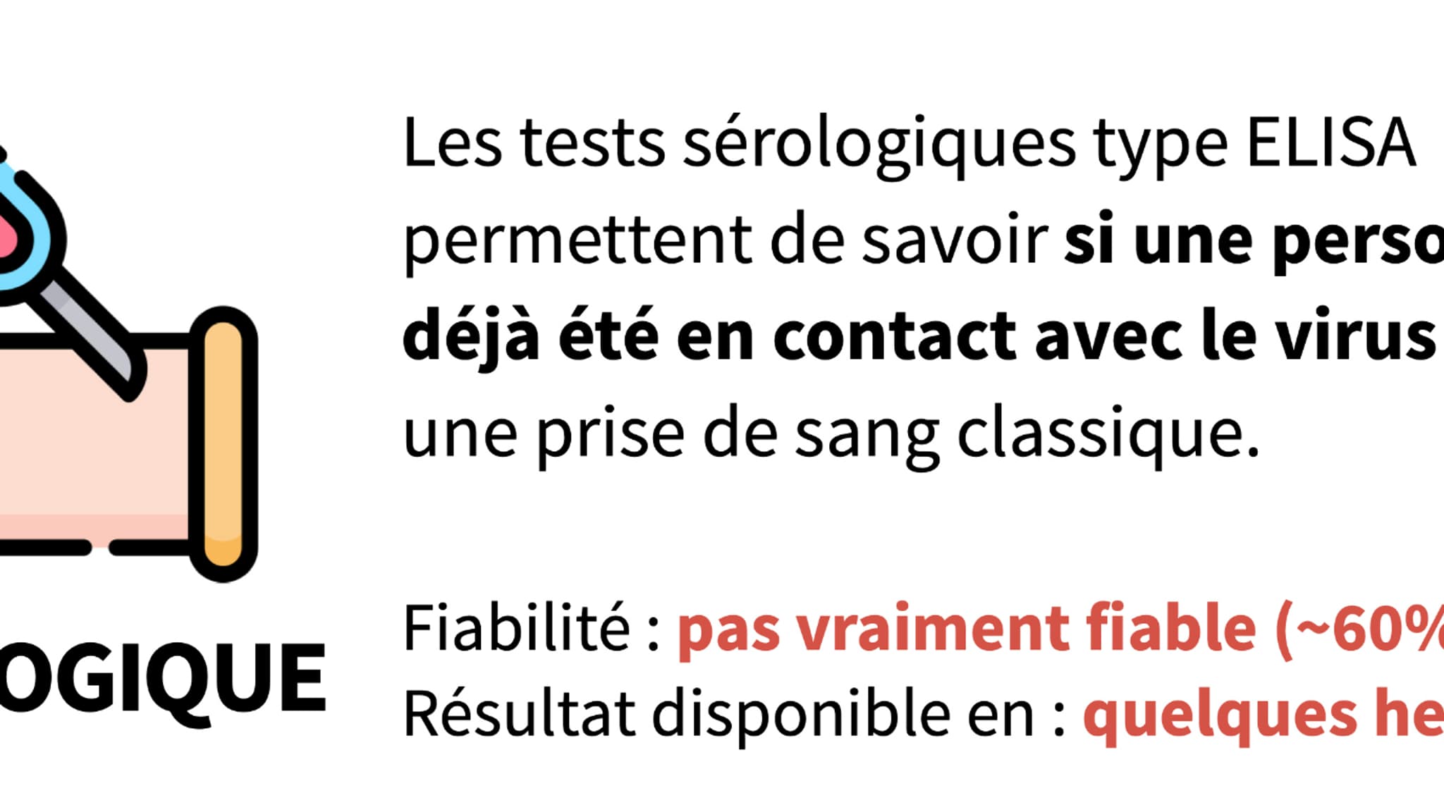 Les tests sérologiques.