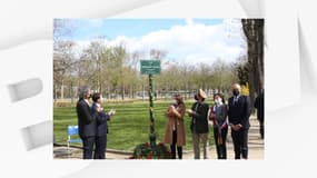 Une allée parisienne a été baptisée au nom du commandant Massoud à Paris, le 27 mars 2021