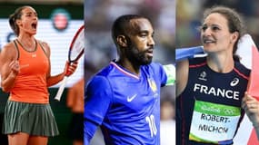 Caroline Garcia, Alexandre Lacazette et Mélina Robert-Michon. (image d'illustration)