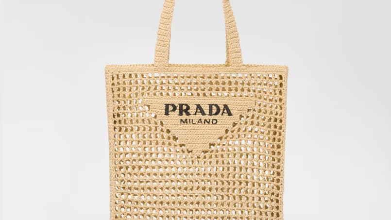 Cabas en raphia Prada 