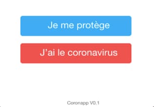 Les deux options d'inscription proposées par CoronApp. Les deux options d'inscription proposées par CoronApp.