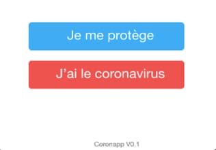 Les deux options d'inscription proposées par CoronApp.