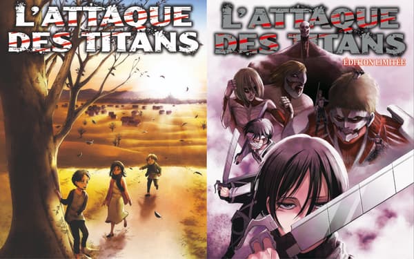 Les couvertures des deux éditions du tome 34 de "L'Attaque des Titans"