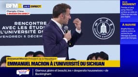 "Ne cédez pas aux sirènes de la division": Emmanuel Macron s'adresse à des étudiants de l'université du Sichuan en Chine