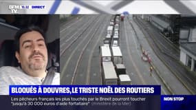 Routiers bloqués à Douvres: "On nous a donné un petit sachet, c'était le test Covid, mais on a du le faire nous-mêmes"