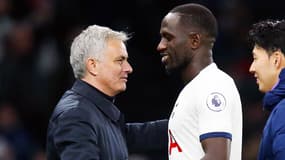José Mourinho et Moussa Sissoko, à Londres le 30 novembre 2019