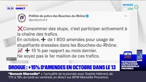 Bouches-du-Rhône: augmentation de 15% du nombre d'amende pour usage de stupéfiants en octobre
