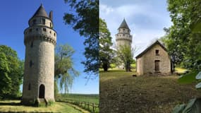 La tour de garde du château de Nogentel est en vente.